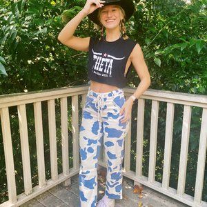 Cow Print Pants